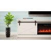 RTV GRANERO + fireplace cabinet 200x56.7x35 white/gloss white