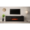 RTV GRANERO + fireplace cabinet 200x56.7x35 black/black gloss
