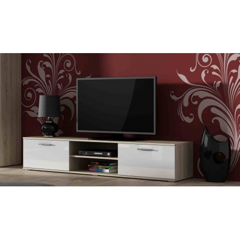 Cama TV stand SOHO 180 sonoma oak/white gloss