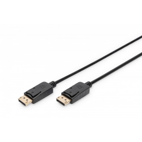 Kabel połączeniowy DisplayPort z zatrzaskami 4K 60Hz UHD Typ DP/DP M/M czarny 3m