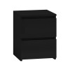 Topeshop M2 CZERŃ nightstand/bedside table 2 drawer(s) Black