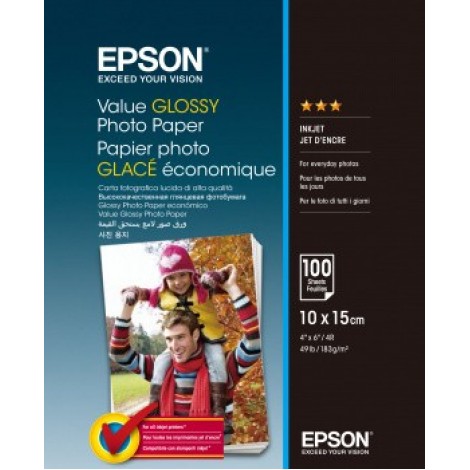 Value Glossy Photo Paper 10x15  100 Kartek