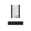 Dressing table with mirror PAFOS 80x41.6x100 mat black