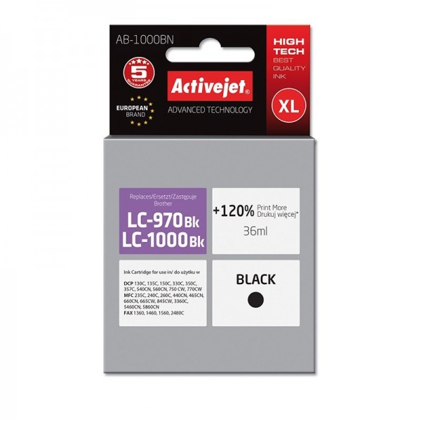 Activejet AB-1000BN ink (replacement for Brother ...