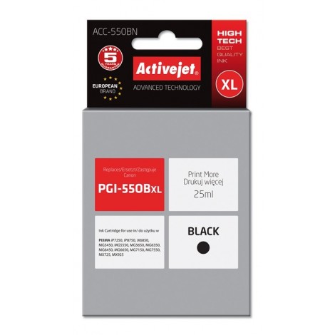 Activejet ACC-550BN ink (replacement for Canon PGI-550Bk; Supreme; 25 ml; black)