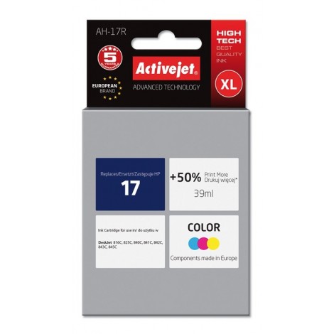 Activejet AH-17R ink (replacement for HP 17 C6625A; Premium; 39 ml; color)