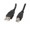 Kabel USB 2.0 AM-BM 5M Ferryt czarny