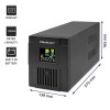 Qoltec 53770 Uninterruptible Power Supply Line Interactive | Monolith | 1500VA | 900W | LCD | USB