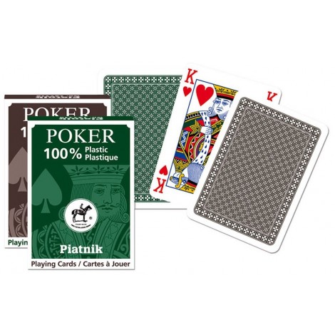 Karty pojedyncze talie plastikowe Poker