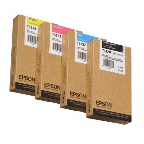 Epson T612400 Ink cartrige,  Yellow, Singlepack, 220 ml