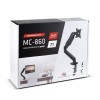 Maclean MC-860 monitor mount / stand 68.6 cm (27") Black Desk