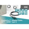 Kabel adapter DisplayPort 1.2 z zatrzaskiem 4K 60Hz UHD Typ DP/HDMI A M/M czarny 2m