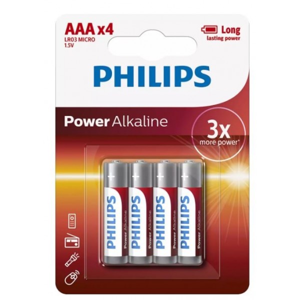 Baterie Power Alkaline AAA 4 szt. ...
