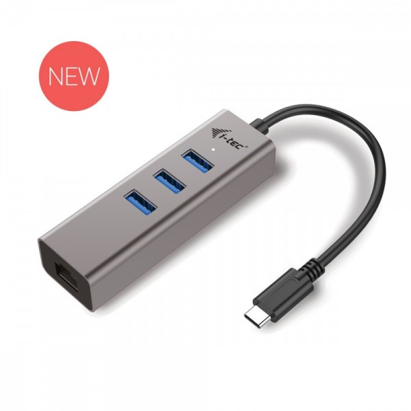USB-C Metal 3-portowy HUB z adapterem ...