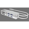 HUB USB 3.0 typu C z 3 portami USB i czytnikiem  kart pamięci IB-HUB1413-CR