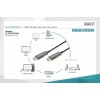 Kabel połączeniowy hybrydowy AOC HDMI 2.0 Premium HighSpeed 4K/60Hz UHD HDMI A/HDMI A M/M czarny 20m