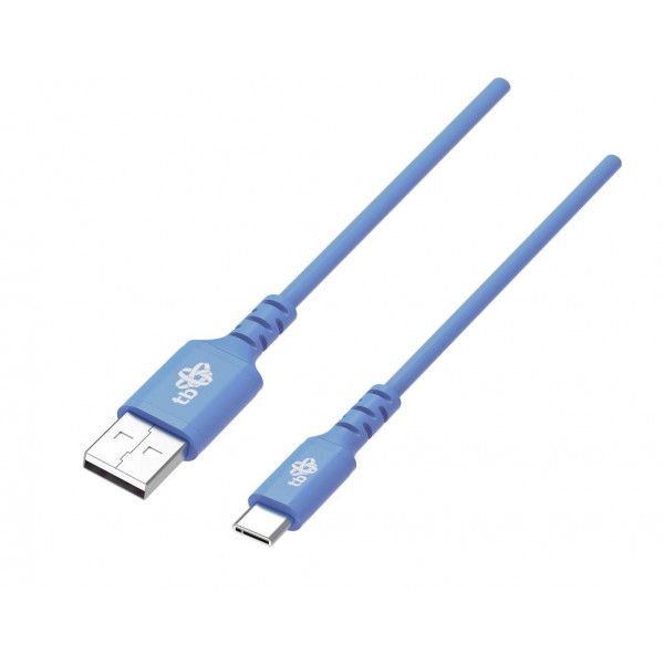 Kabel USB-USB C 1m silikonowy niebieski ...