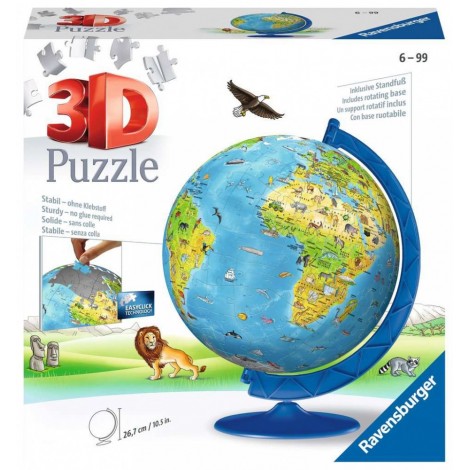 Puzzle 180 elementów 3D Kula Dziecinny globus