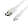 Kabel PVC USB-A to Lig htning 1m White