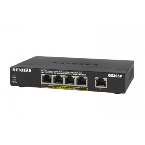 NETGEAR GS305Pv2 Unmanaged Gigabit Ethernet (10/100/1000) ...