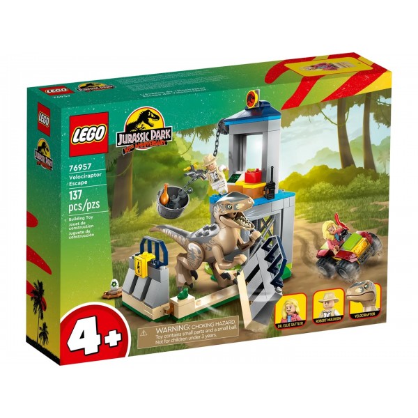 LEGO JURASSIC WORLD 76957 VELOCIRAPTOR ESCAPE