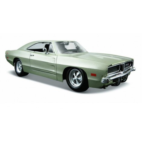 Model kompozytowy Dodge Charger R/T 1969 srebrny