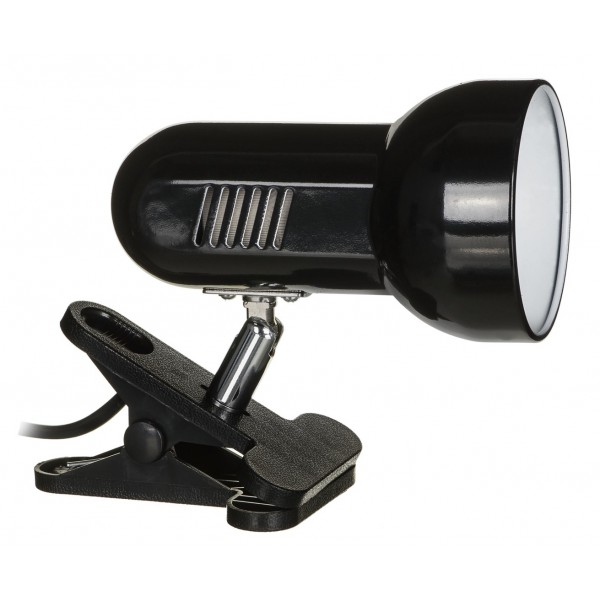 Activejet Clip-on desk lamp, black, metal, ...