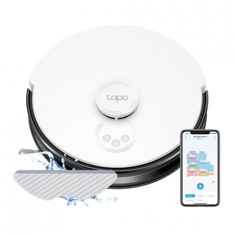 TP-LINK LiDAR Navigation Robot Vacuum and Mop + Smart Auto-Empty Dock DEEBOT N8 PRO+ Wet&Dry, Operating time (max) 300 min, 5000 mAh, Dust capacity 0.40 L, 4200 Pa, White, Battery warranty 24 month(s), 24 month(s)