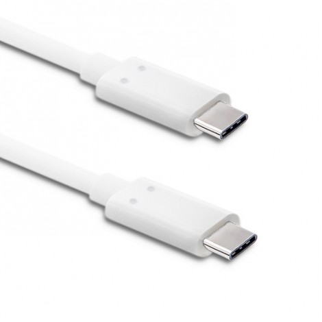 Kabel USB 3.1 typ C męski | USB 3.1 typ C męski | 1m | Biały