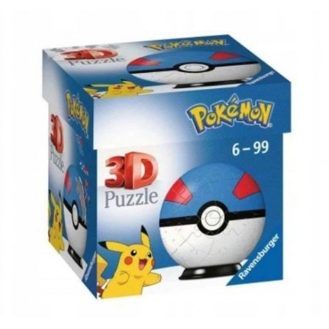 Puzzle 54 elemnty 3D Kula, Pokemon niebieska