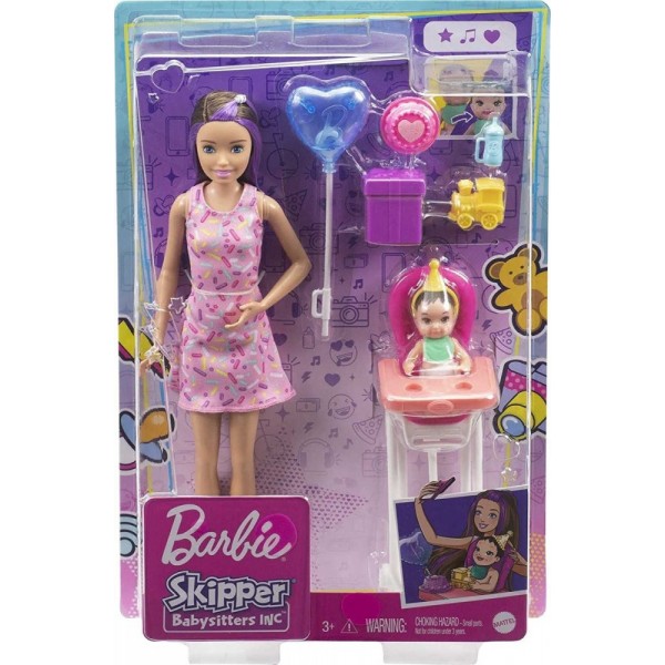 Lalka Barbie Skipper Klub Opiekunek Krzesełko ...