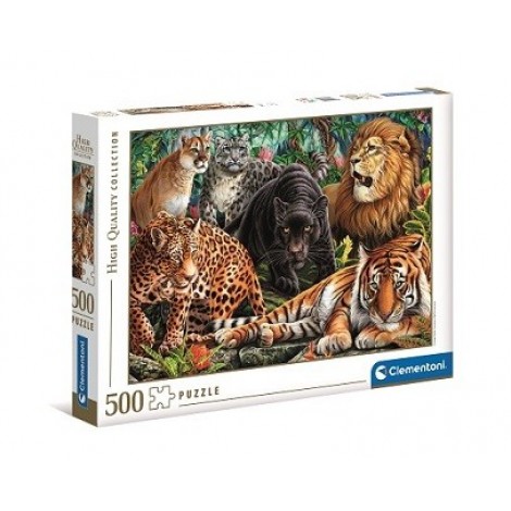 Puzzle 500 elementów High Quality, Dzikie koty