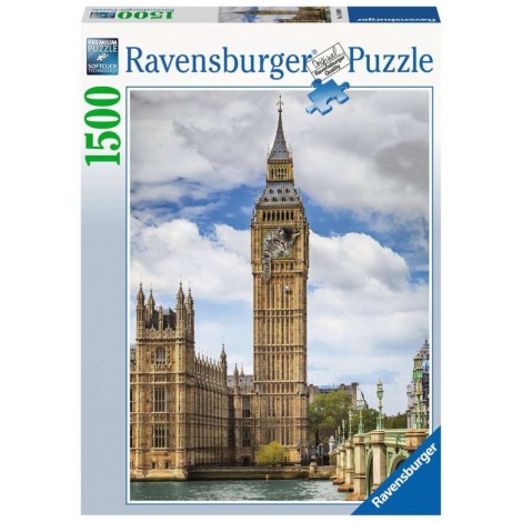 Puzzle 1500 elementów Zabawny kot na zegarze Big Ben