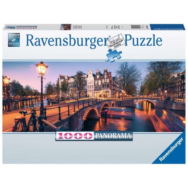 Puzzle 1000 elementów Panorama Amsterdamu