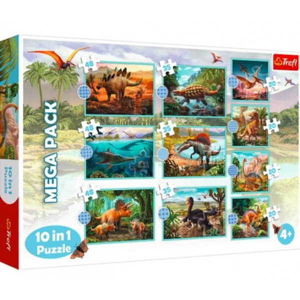 Puzzle 10w1 W świecie dinozaurów