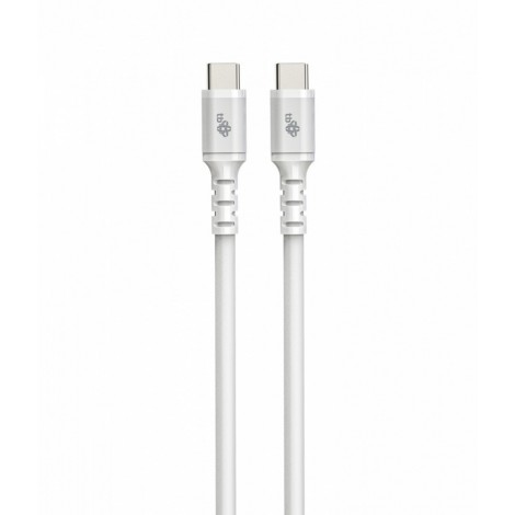 Kabel USB C - USB C 1 m. silikonowy biały