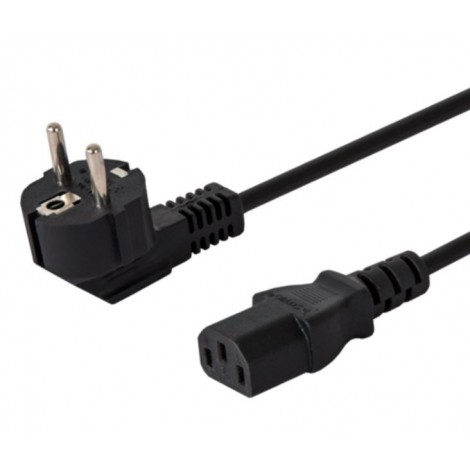 Kabel zasilający Schuko męski - IEC C13, kątowy, 3m, CL-146