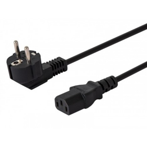 Kabel zasilający Schuko męski - IEC C13, kątowy 1,8m, wielopak 10 szt. CL-98