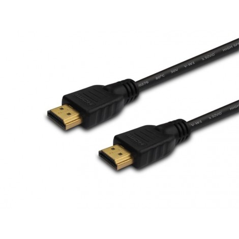 Kabel HDMI (M) 2m, czarny, złote końcówki, v1.4 high speed, ethernet/3D wielopak 10 szt.,  CL-05