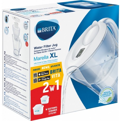 Dzbanek filtrujący 3,5l Marella XL biały + 2 wkłady Maxtra+ Pure Performance