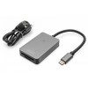 Czytnik kart USB-C, 2-portowy UHS-II SD4.0 TF4.0 High Speed, aluminiowy, Szary