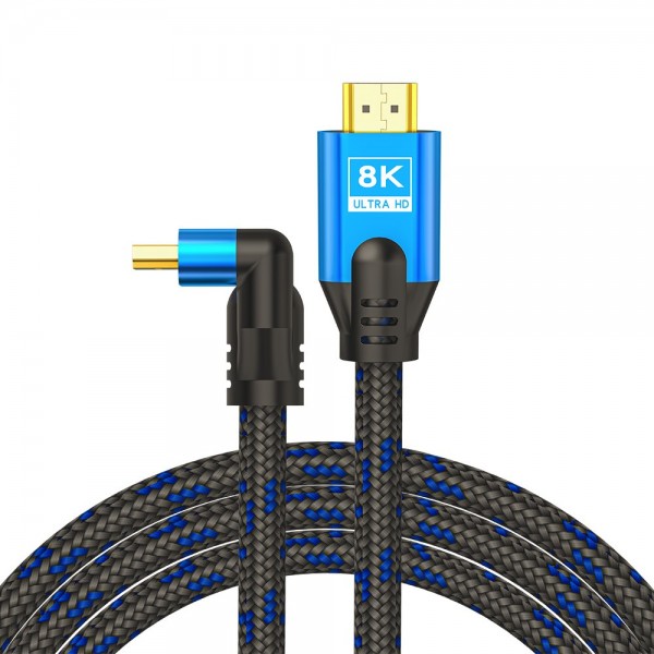 Kabel HDMI (M) v2.1, kątowy, 5m, ...