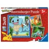 Puzzle 3x49 elementów Pokemony