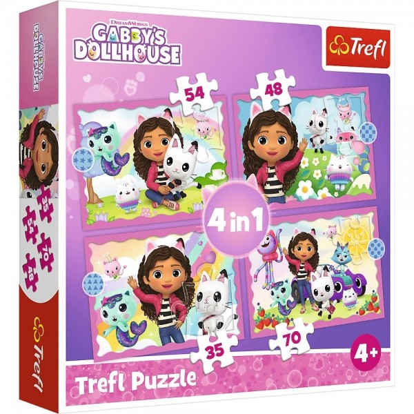 Puzzle 4w1 Przygody Gabi Koci Domek ...