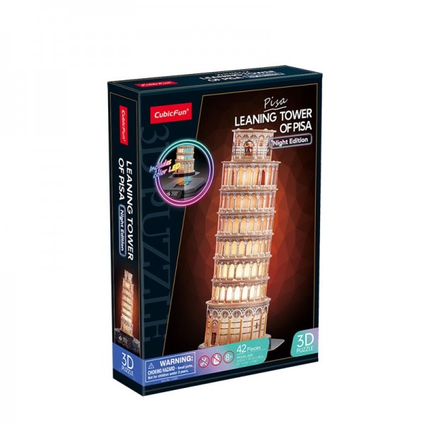 Puzzle 3D LED Krzywa wieża w ...