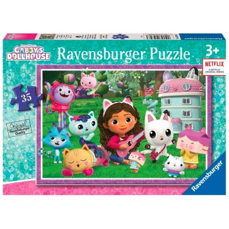 Puzzle 35 elementów Koci Domek Gabi