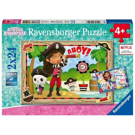 Puzzle 2x24 elementy Koci Domek Gabi