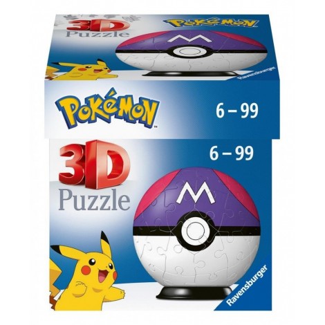 Puzzle 54 elementy 3D Kula Pokemon Master Ball