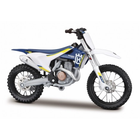 Model metalowy Motocykl Husqvarna FC 450 1/18 z podstawką