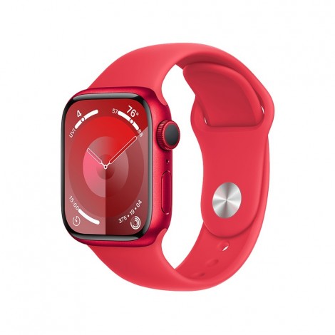 Watch Serie 9 GPS, 45mm Koperta z aluminium z edycji (PRODUCT)RED z paskiem sportowy z edycji (PRODUCT)RED - M/L